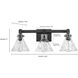 Barlon 3 Light 25.5 inch Vintage Brass Vanity Light Wall Light